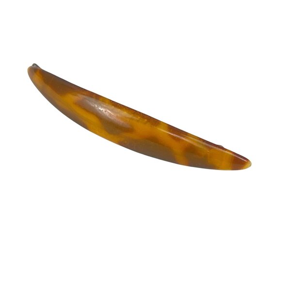 Vintage Tortoiseshell Banana Hair Clip 4.5" Plastic Retro Barrette For Women - Picture 1 of 5